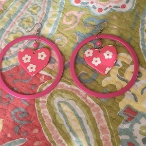 Retro heart earrings